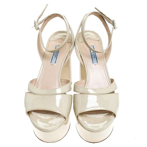 prada cream sandals|Prada heels sandals.